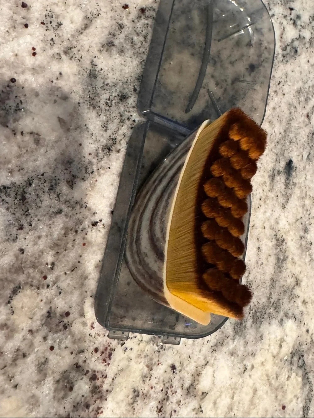Lymphatic Contour Face Brush - Wood Tone with Amber Bristles